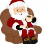 Santa Drinking a Hot Cocktail